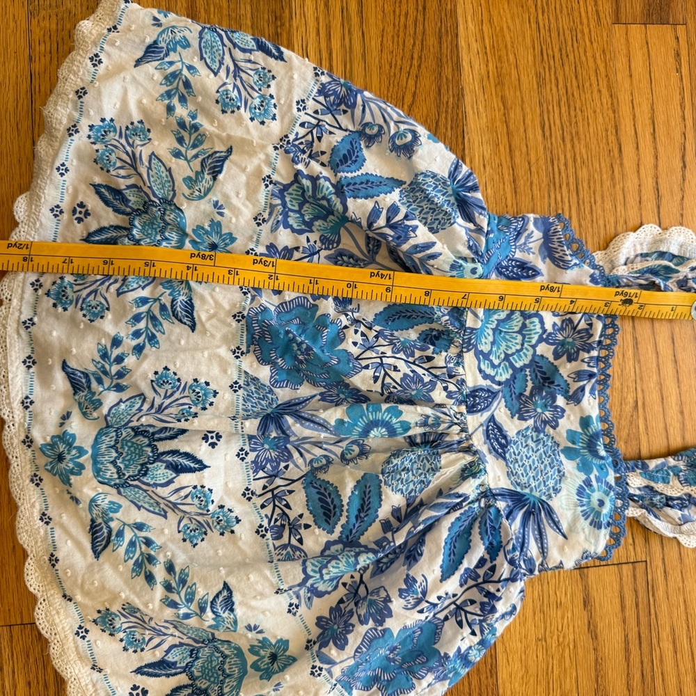 Rachel Zoe Blue and White Floral Kids Dress - Picture 6 of 6